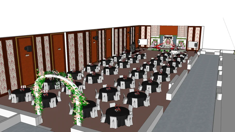 round table wedding ballroom