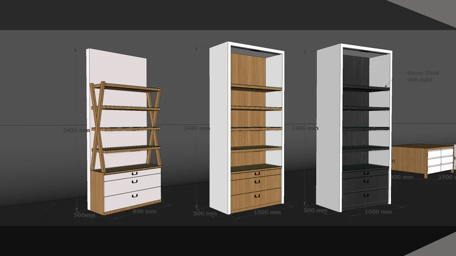 Wooden Display Units | 3D Warehouse