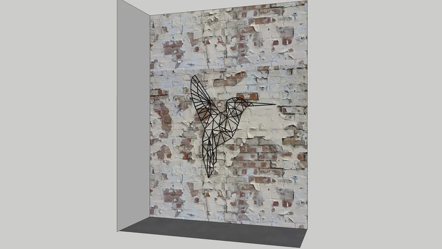 Wall Art Sticker Bird Geometric Colibri