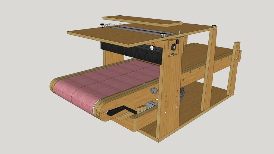 Two stage drum sander - thickness sander and V-drum combination