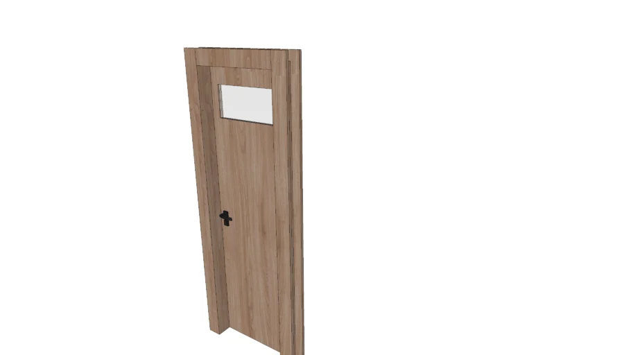 Puerta con  vidrio superior