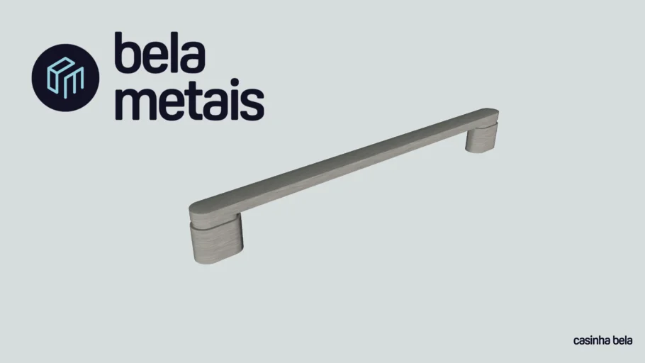 Puxador para Móvel Alça Sobrepor 224 mm Zamac Memphis Escovado (PX224MEM09)