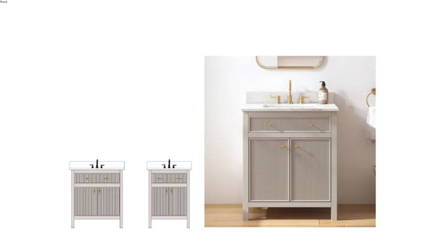 allen + roth Sandbanks 30-in Greige 