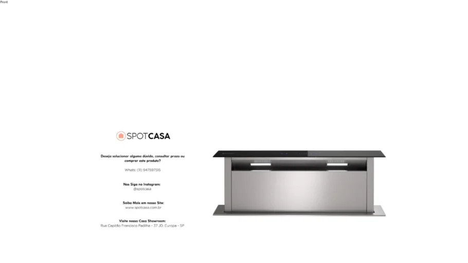 Coifa Sollevare Downdraft Elettromec 90cm 220V