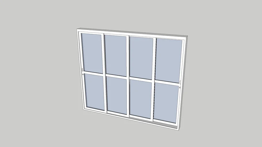 Porta de correr 4 folhas móveis 250x210x15