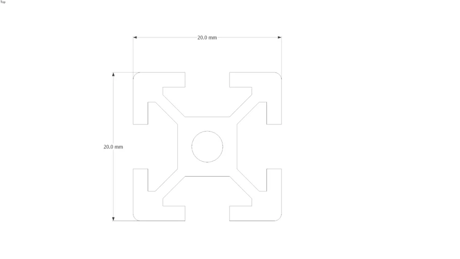 Aluminium profile 20x20mm - อลูมิเนียมโปรไฟล์ 20x20มม