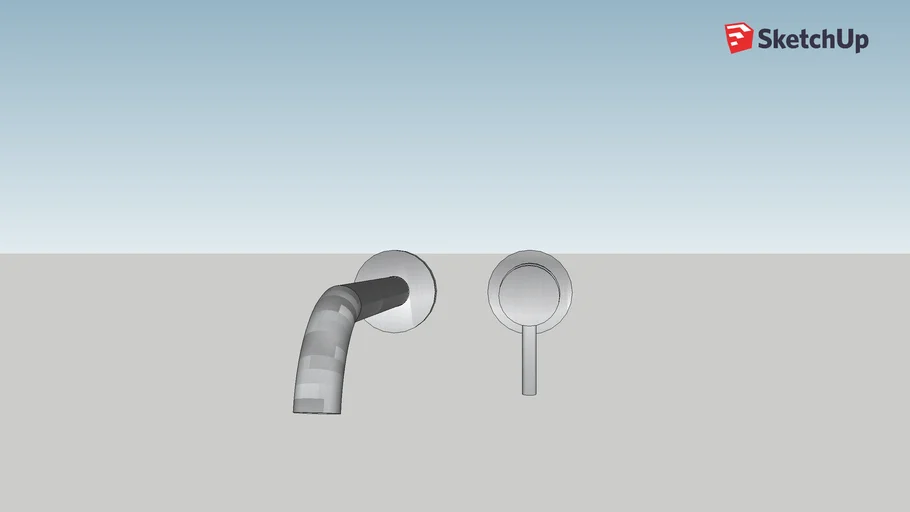 Lusso Stone Wall Mounted Basin Tap - Chrome