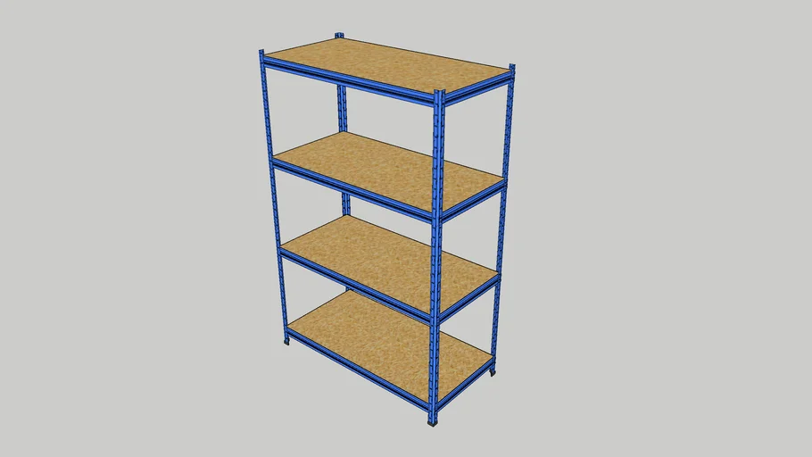 Estanteria modelo Futtal de 120x60x180 Azul con estantes de aglomerado