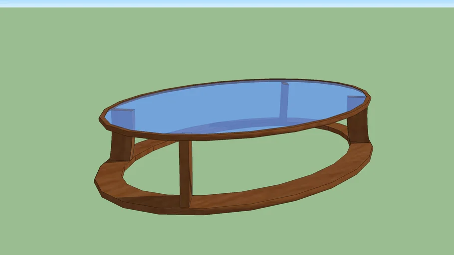 Oval Glass Coffee Table