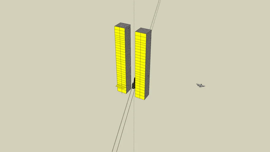 twin towers about to be destroied