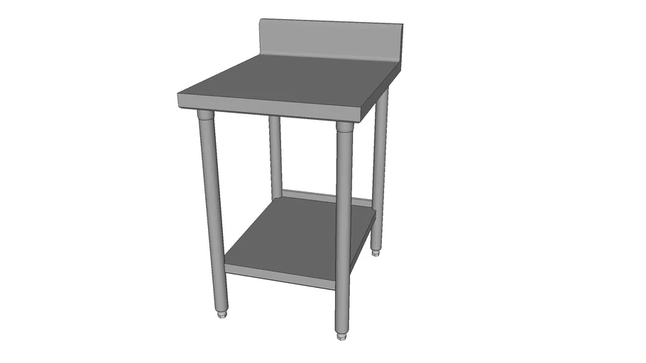 Worktable w/Back-Splash & Under-Shelf [WT1-30-US-24]