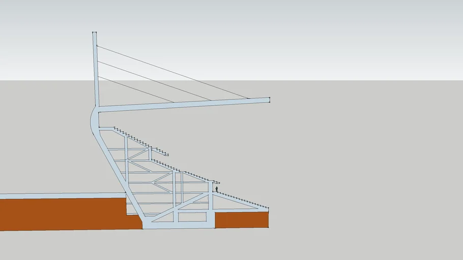 Perfil gradas de estadio.