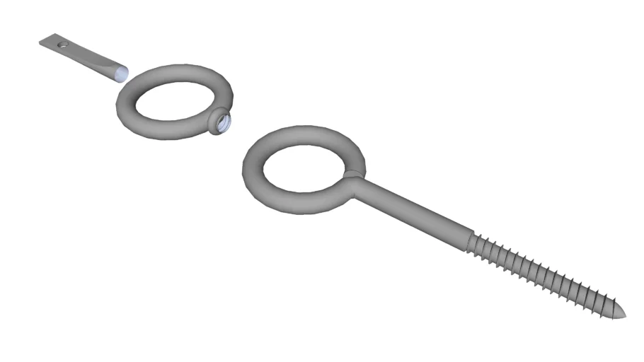 lag eye bolt / screw 3/8 by 4 1/2 inch