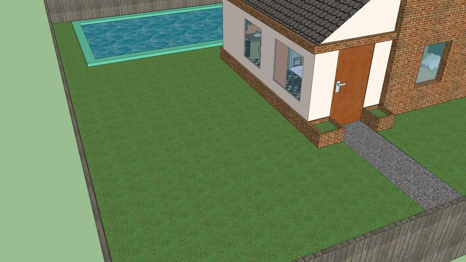 Casa con pileta y dos habitaciones