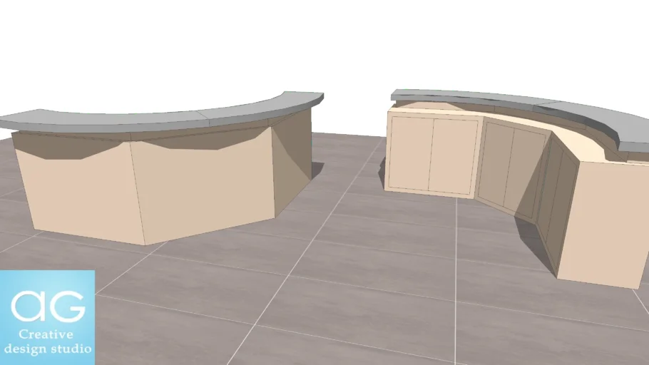 Modern Office Reception Counter Concept design by agcaddesigns.com