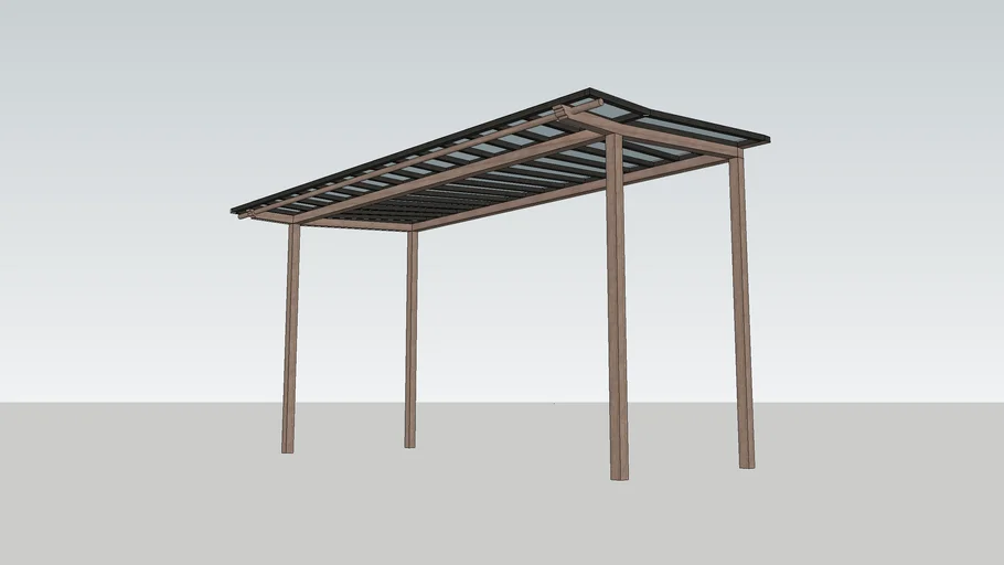 Glass shade on wooden frame