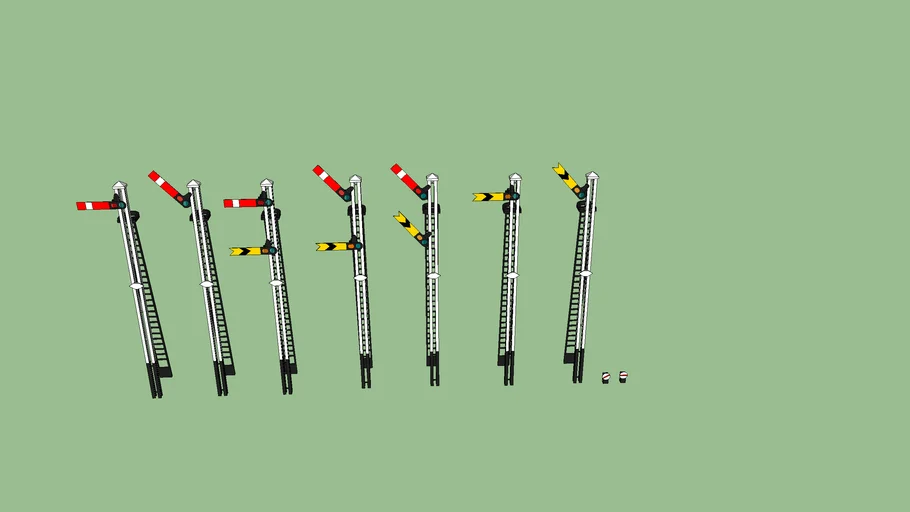 SR Rail-Built Semaphore Signals