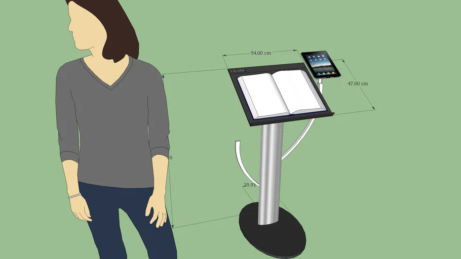 Menu Stand With iPad showcase