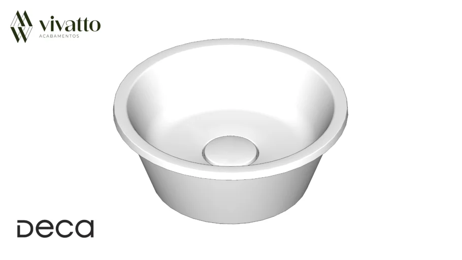 Cuba de Embutir 30cm Redonda Slim - Deca Louças