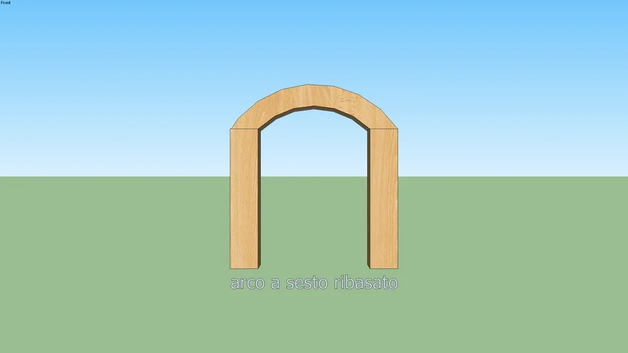 arco a sesto ribassato faggio