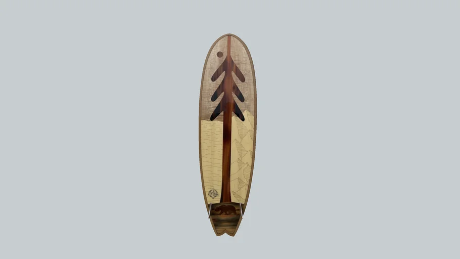 Ventana Wooden Surfboard - Boneyard Treefish 6'6"