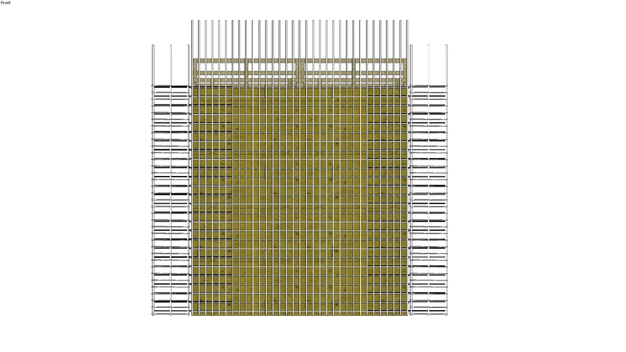 Rebar Wall 22 ft Vertically x 16 ft Horizontally  with Columns
