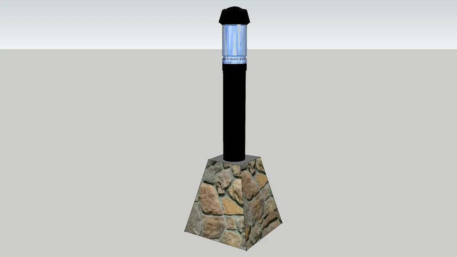 LED light bollard on Cairn
