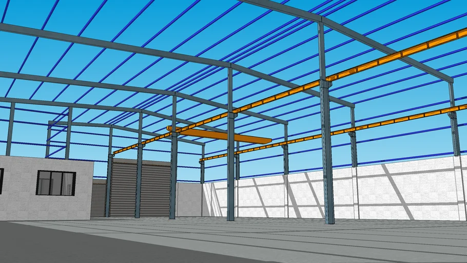 INDUSTRIAL PLANT SETTL STRUCTURE 3D MODEL