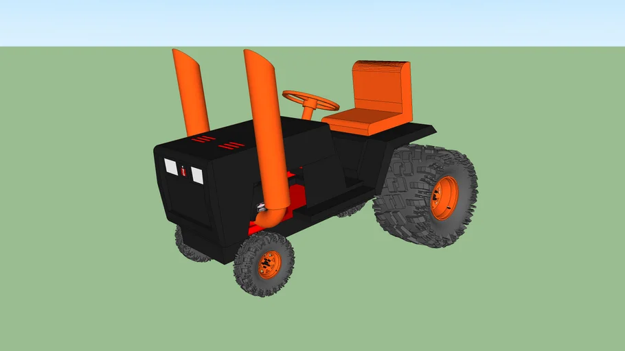 My International/Cub Cadet Pulling Tractor