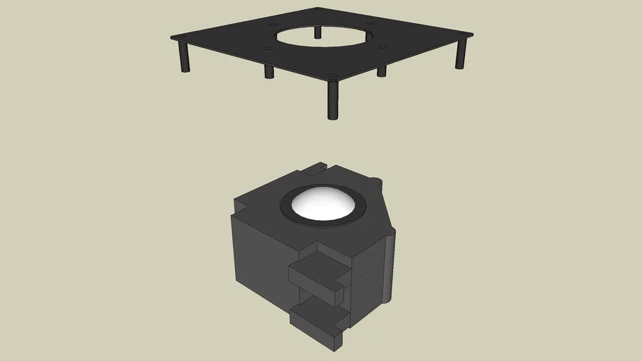 Happ 3" Trackball with Mounting Plate