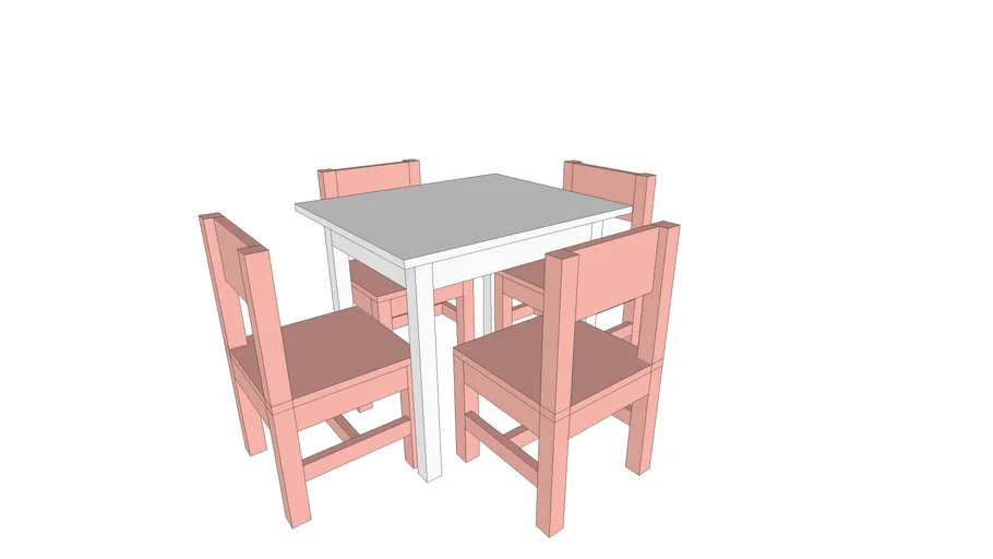 Mesa y Sillitas para Niña
