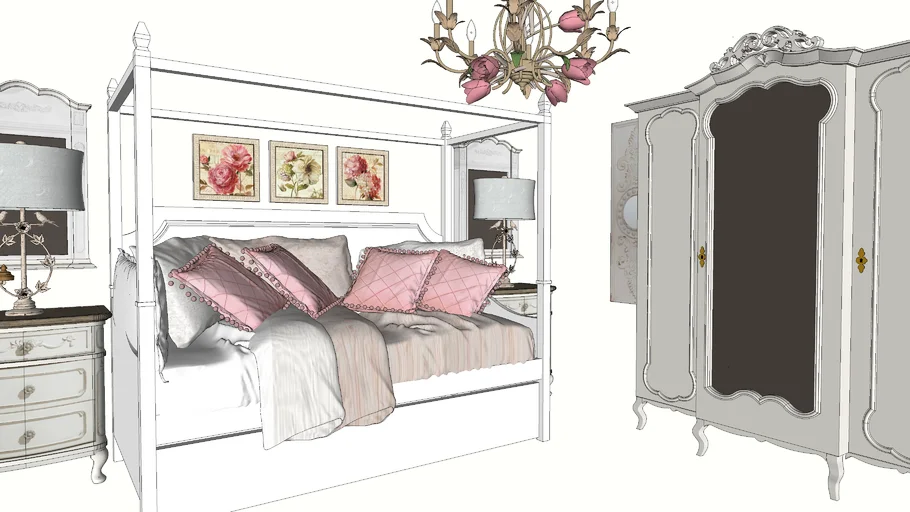 SHABBY CHIC GIRLS BEDROOM