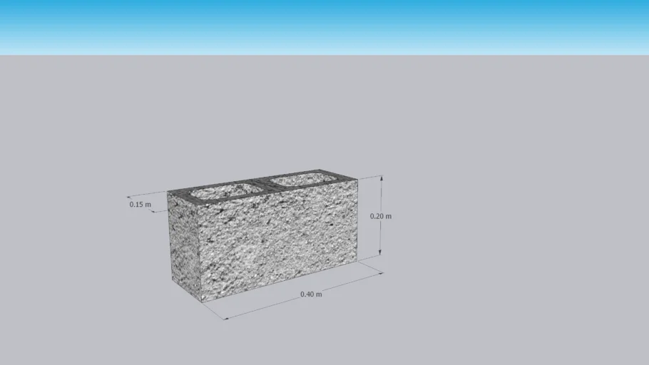 Block de concreto 15 x 20 x 40