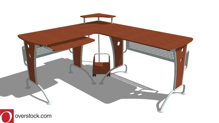 Deluxe Loft-style L-shaped Computer Desk