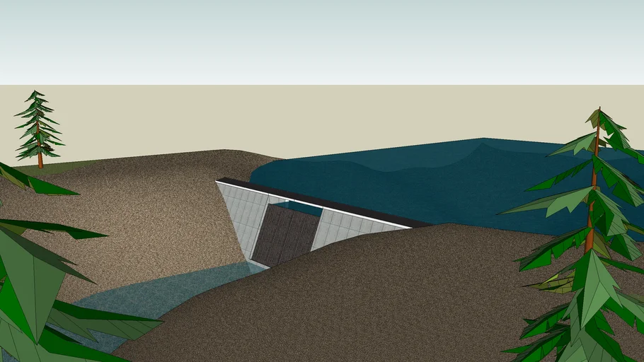 Small concrete dam
