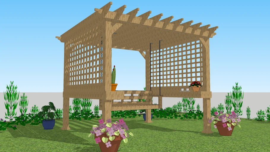Wooden Pergola For Outdoor Garden