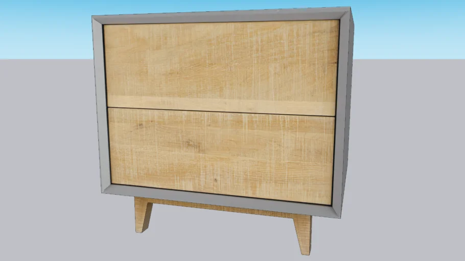 VERMONT, Table de chevet avec tiroirs grise L 50 cm, Maisons du monde, ref : 156046, prix : 149,90 €