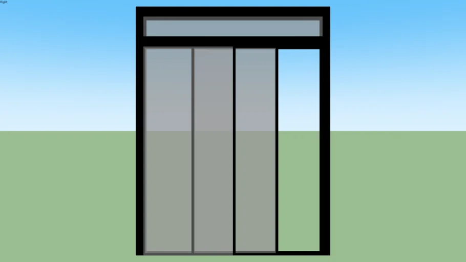 Sliding Glass Door with Small Window 