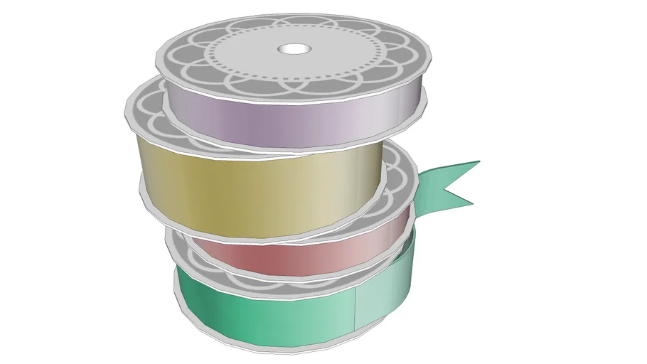 Colorful Ribbon Spools | 3D Warehouse