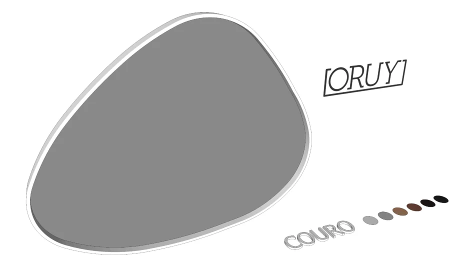 Espelho Orgânico Fiji - Oruy organic mirror Couro