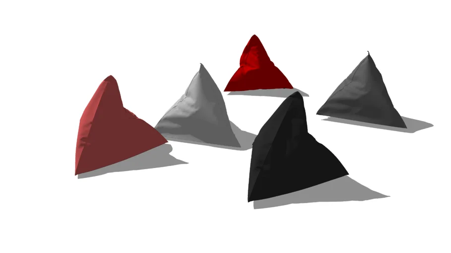 Triangle pillow model by Pooh