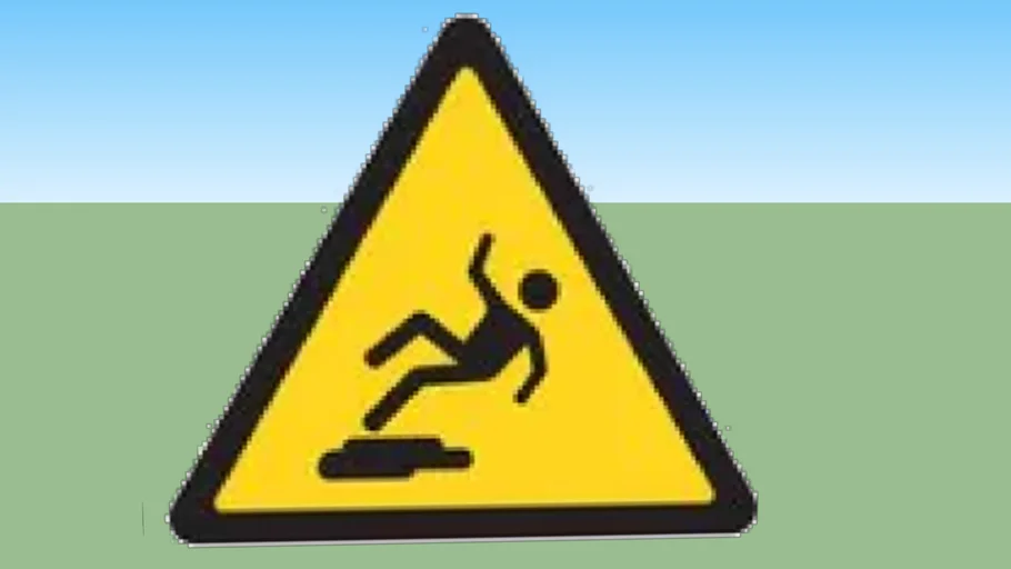 Landslide warning sign