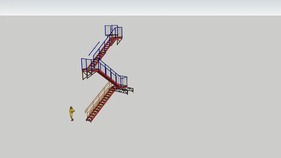 Escalera metálica de emergencia