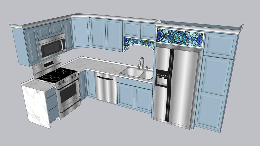 SMALL kitchen layout, L-shaped