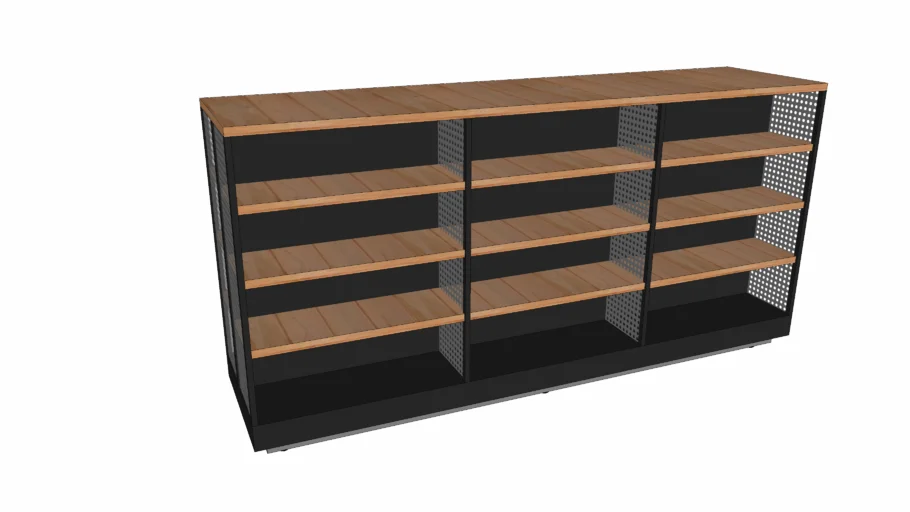 display shelving unit 2 sides