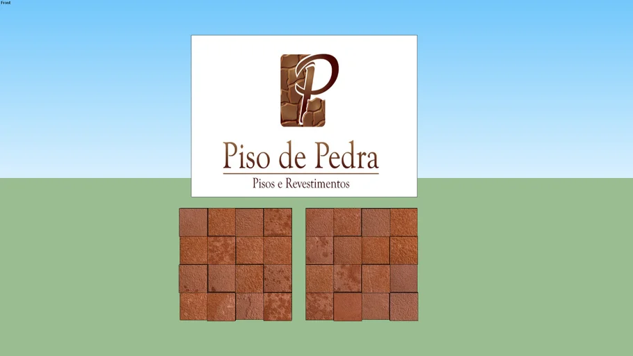 Pedra Arenito Vermelho Natural 10x10 - 2 Faces
