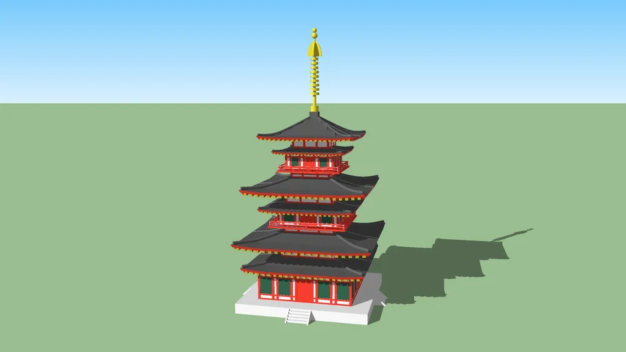 薬師寺 西塔 Yakushiji Temple West Tower | 3D Warehouse