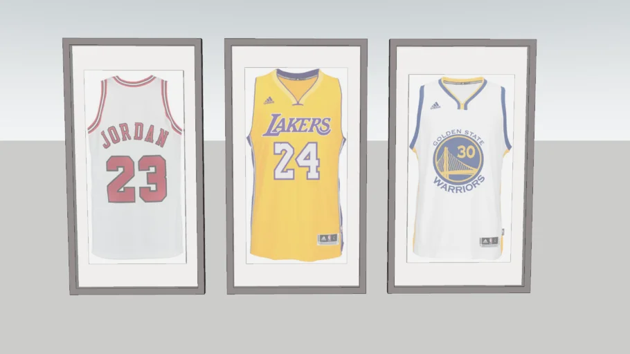 NBA jerseys wall decor