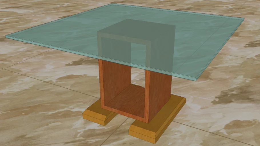 COFEE TABLE With Glass Top by Sudeesh Kailas