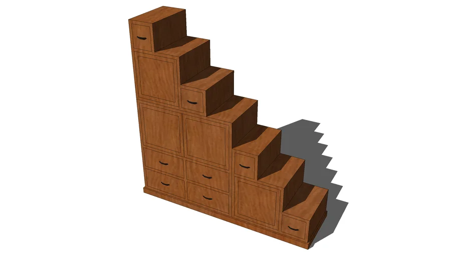 escalera con gavetas
